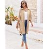 Ekouaer Women Zipper Robe Lightweight House Coat Zipper Front Short Bathrobes Soft Nightgown with Pockets S-3XL(Khaki)