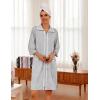 Ekouaer Women Zipper Robe Lightweight House Coat Zipper Front Short Bathrobes Soft Nightgown with Pockets S-3XL(Light Grey)