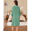 Ekouaer Women Zipper Robe Lightweight House Coat Zipper Front Short Bathrobes Soft Nightgown with Pockets S-3XL(Mint Green)