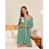 Ekouaer Women Zipper Robe Lightweight House Coat Zipper Front Short Bathrobes Soft Nightgown with Pockets S-3XL(Mint Green)
