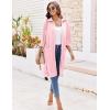 Ekouaer Women Zipper Robe Lightweight House Coat Zipper Front Short Bathrobes Soft Nightgown with Pockets S-3XL(Pink)