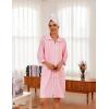 Ekouaer Women Zipper Robe Lightweight House Coat Zipper Front Short Bathrobes Soft Nightgown with Pockets S-3XL(Pink)