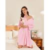 Ekouaer Women Zipper Robe Lightweight House Coat Zipper Front Short Bathrobes Soft Nightgown with Pockets S-3XL(Pink)
