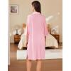 Ekouaer Women Zipper Robe Lightweight House Coat Zipper Front Short Bathrobes Soft Nightgown with Pockets S-3XL(Pink)
