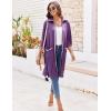 Ekouaer Women Zipper Robe Lightweight House Coat Zipper Front Short Bathrobes Soft Nightgown with Pockets S-3XL(Purple)