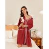 Ekouaer Women Zipper Robe Lightweight House Coat Zipper Front Short Bathrobes Soft Nightgown with Pockets S-3XL(Wine Red)