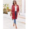 Ekouaer Women Zipper Robe Lightweight House Coat Zipper Front Short Bathrobes Soft Nightgown with Pockets S-3XL(Wine Red)