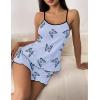 Ekouaer Womens Cami Pajama Sets 2 Piece Cute Print Pjs Soft Tank Top & Elastic Waist Shorts Camisole Lounge Set(Blue Butterfly)