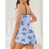 Ekouaer Womens Cami Pajama Sets 2 Piece Cute Print Pjs Soft Tank Top & Elastic Waist Shorts Camisole Lounge Set(Blue Butterfly)