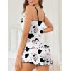 Ekouaer Womens Cami Pajama Sets 2 Piece Cute Print Pjs Soft Tank Top & Elastic Waist Shorts Camisole Lounge Set(Cow)
