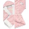 Ekouaer Womens Hooded Bathrobe Plush Short Robe Super Soft Fleece Robe Luxury Sleepwear with Pockets(A Hot Pink-jacquard)