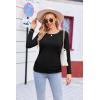 Ekouaer Womens Maternity Shirts Long Sleeve 3 Packs Pregnancy Tee Top Tunic Blouse Casual Mama Clothes S-XXL(3pcs Black / White / Black)