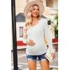 Ekouaer Womens Maternity Shirts Long Sleeve 3 Packs Pregnancy Tee Top Tunic Blouse Casual Mama Clothes S-XXL(3pcs White / White / White)