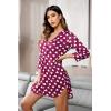 Ekouaer Women’s Nightgown V Neck Striped Button Down Sleepwear 3/4 Sleeves Nightshirts Soft Button Sleep Dress S-XXL(Love Print)