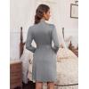 Ekouaer Women‘s Robes Lightweight 3/4 Sleeve Short Knit Bathrobe Soft Knee Length Sleepwear Robes with Pockets S-XXL(Light Grey)
