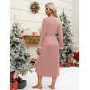 Ekouaer Women’s Sexy Nightgown with Robes Set 2 Piece Lace Full Length Knit Soft Nightwear Lightweight Bathrobes S-XXL(Misty Rose)