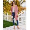 Ekouaer Zipper Robes for Women 3/4 Sleeves Lightweight House Coat Zip Up Bathrobe Soft Nightgown with Pockets S-3XL(Gray Purple)