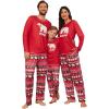Ekouaer Matching Family Sets Christmas Pajamas Set Xmas PJS Sleepwear Soft Christmas Matching Jammies(Red)