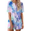 Tie Dye Blue Purple Green