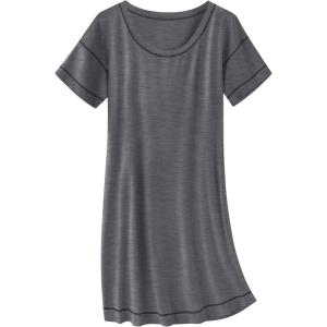Ekouaer Cotton Nightgowns for Women Oversized Sleepshirt Tshirt Night Gown Short Sleeve Night Shirt Casual Soft Sleepwear(Grey)