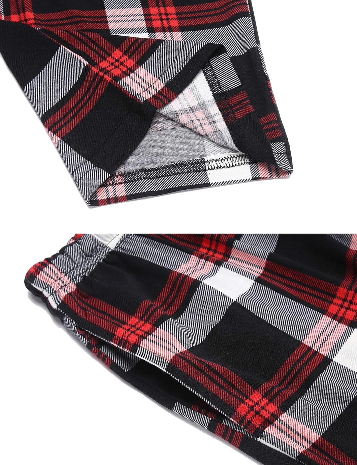imageEkouaer Women Pajama Pants Comfy Pj Bottom with Pockets Stretch Plaid SleepwearPlaid 2