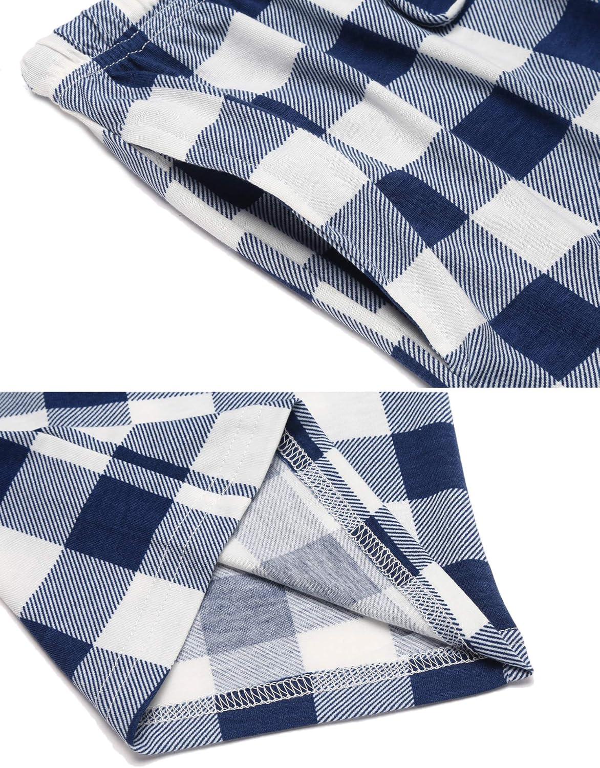 imageEkouaer Women Pajama Pants Comfy Pj Bottom with Pockets Stretch Plaid SleepwearPlaid 7