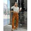 Ekouaer Pajama Pants Women Soft Casual Lounge Pajama Bottoms Comfy Stretch Sleep Pants Wide Leg Pj Bottoms with Pockets(Brown Teddy)