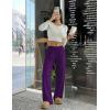Ekouaer Pajama Pants Women Soft Casual Lounge Pajama Bottoms Comfy Stretch Sleep Pants Wide Leg Pj Bottoms with Pockets(Dark Purple)