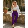 Ekouaer Pajama Pants Women Soft Casual Lounge Pajama Bottoms Comfy Stretch Sleep Pants Wide Leg Pj Bottoms with Pockets(Dark Purple)