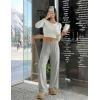 Ekouaer Pajama Pants Women Soft Casual Lounge Pajama Bottoms Comfy Stretch Sleep Pants Wide Leg Pj Bottoms with Pockets(Light Grey)