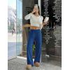 Ekouaer Pajama Pants Women Soft Casual Lounge Pajama Bottoms Comfy Stretch Sleep Pants Wide Leg Pj Bottoms with Pockets(Navy)