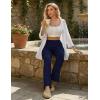 Ekouaer Pajama Pants Women Soft Casual Lounge Pajama Bottoms Comfy Stretch Sleep Pants Wide Leg Pj Bottoms with Pockets(Navy Blue)
