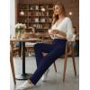 Ekouaer Pajama Pants Women Soft Casual Lounge Pajama Bottoms Comfy Stretch Sleep Pants Wide Leg Pj Bottoms with Pockets(Navy Blue)
