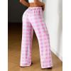Ekouaer Women Pajama Pants Comfy Pj Bottom with Pockets Stretch Plaid Sleepwear(A-plaid 22)