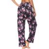 Ekouaer Women Pajama Pants Comfy Pj Bottom with Pockets Stretch Plaid Sleepwear(B-print 19)