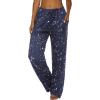 Ekouaer Women Pajama Pants Comfy Pj Bottom with Pockets Stretch Plaid Sleepwear(B-print 25)