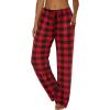 Ekouaer Women Pajama Pants Comfy Pj Bottom with Pockets Stretch Plaid Sleepwear(Plaid 1)