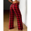 Ekouaer Women Pajama Pants Comfy Pj Bottom with Pockets Stretch Plaid Sleepwear(Plaid 1)