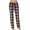 Ekouaer Women Pajama Pants Comfy Pj Bottom with Pockets Stretch Plaid Sleepwear(Plaid 2)