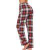 Ekouaer Women Pajama Pants Comfy Pj Bottom with Pockets Stretch Plaid Sleepwear(Plaid 3)