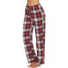 Ekouaer Women Pajama Pants Comfy Pj Bottom with Pockets Stretch Plaid Sleepwear(Plaid 3)