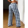 Ekouaer Women Pajama Pants Comfy Pj Bottom with Pockets Stretch Plaid Sleepwear(Plaid 7)