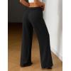 Ekouaer Women Pajama Pants Comfy Pj Bottom with Pockets Stretch Plaid Sleepwear(Pure Black)