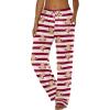 Ekouaer Women Pajama Pants Comfy Pj Bottom with Pockets Stretch Plaid Sleepwear(Teddy Bear-striped)