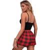 Ekouaer Women Pajama Shorts Comfy Lounge Bottom with Pockets Stretch Strip Sleepwear Drawstring Pj Bottoms Sleep Shorts(A Black Red Plaid)