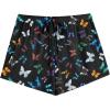 Ekouaer Women Pajama Shorts Comfy Lounge Bottom with Pockets Stretch Strip Sleepwear Drawstring Pj Bottoms Sleep Shorts(Black Butterfly)