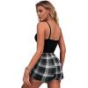 Ekouaer Women Pajama Shorts Comfy Lounge Bottom with Pockets Stretch Strip Sleepwear Drawstring Pj Bottoms Sleep Shorts(Black Plaid)