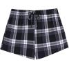 Ekouaer Women Pajama Shorts Comfy Lounge Bottom with Pockets Stretch Strip Sleepwear Drawstring Pj Bottoms Sleep Shorts(Black Plaid)