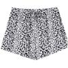 Ekouaer Women Pajama Shorts Comfy Lounge Bottom with Pockets Stretch Strip Sleepwear Drawstring Pj Bottoms Sleep Shorts(Black White Leopard)
