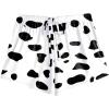 Ekouaer Women Pajama Shorts Comfy Lounge Bottom with Pockets Stretch Strip Sleepwear Drawstring Pj Bottoms Sleep Shorts(Cow Print)